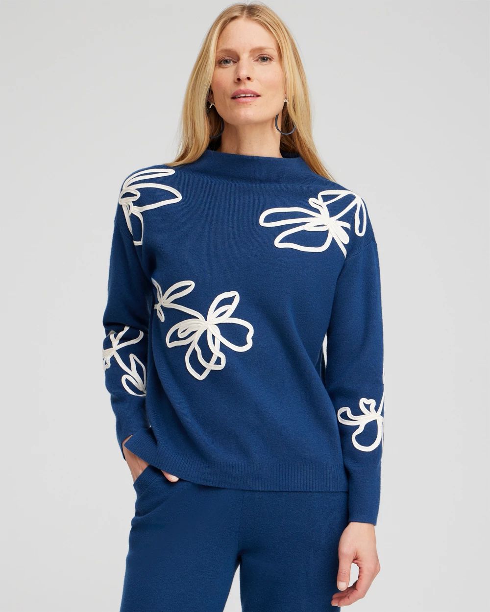 卸売 Soutache Blend Cashmere Luxe Zenergy® Top Chico's | XSサイズ以下
